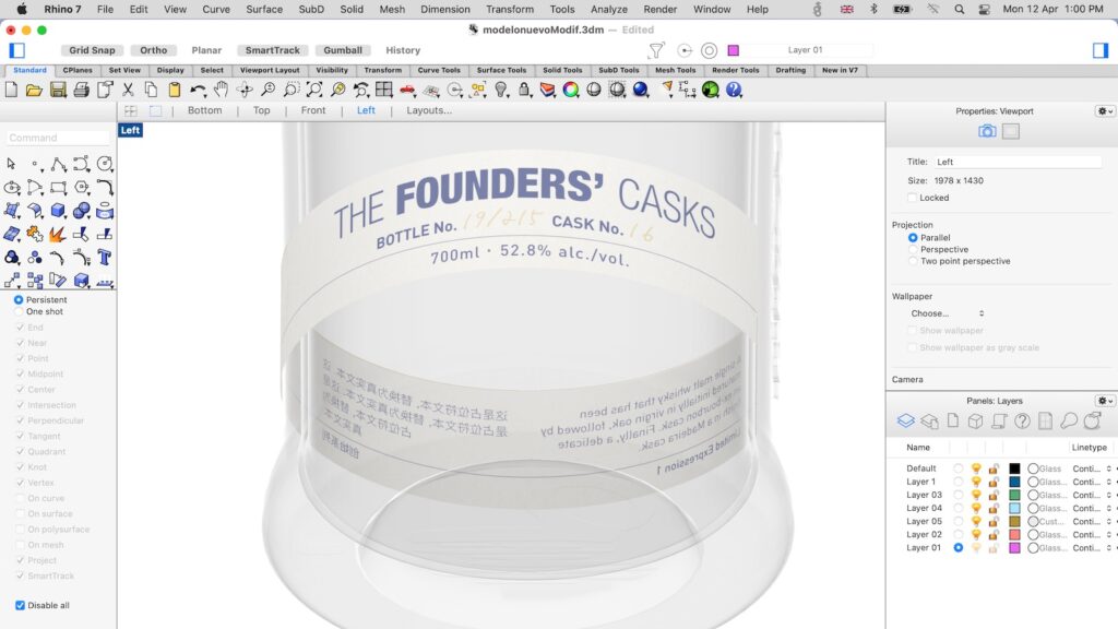 The Founders' Casks - designing labels