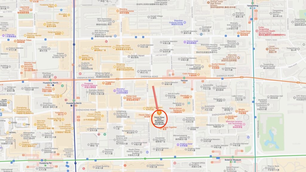 Whisky Networking Shenzhen - location map for Dawat