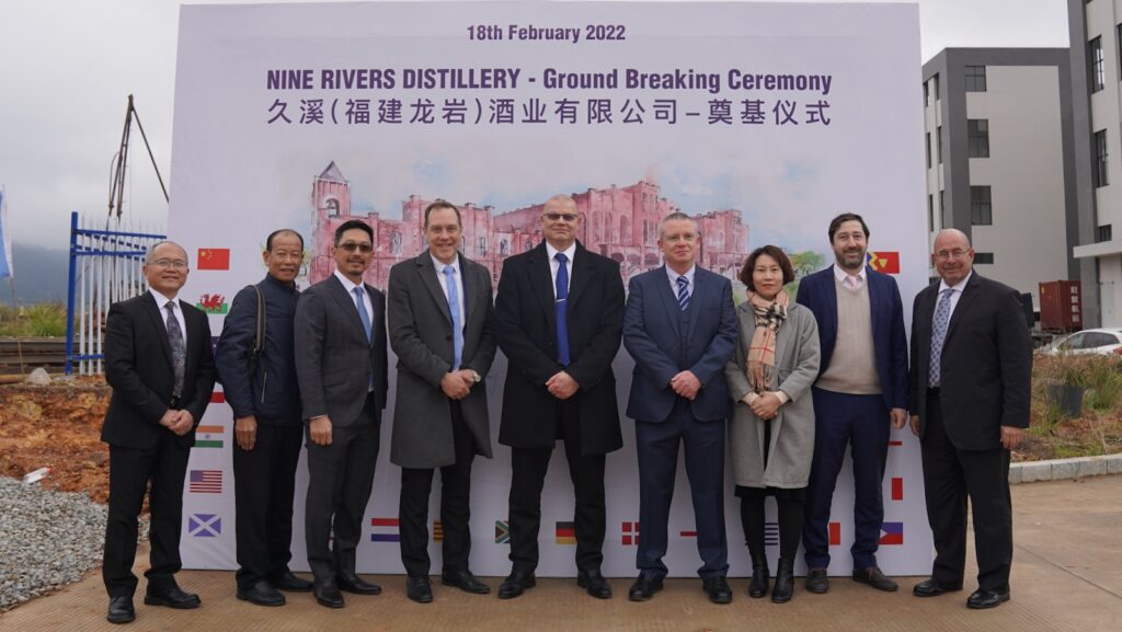 Daniel Liang at Nine Rivers Distillery - ground breaking day
