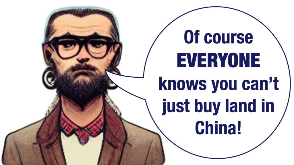 Not in a million years - you cant just buy land in China